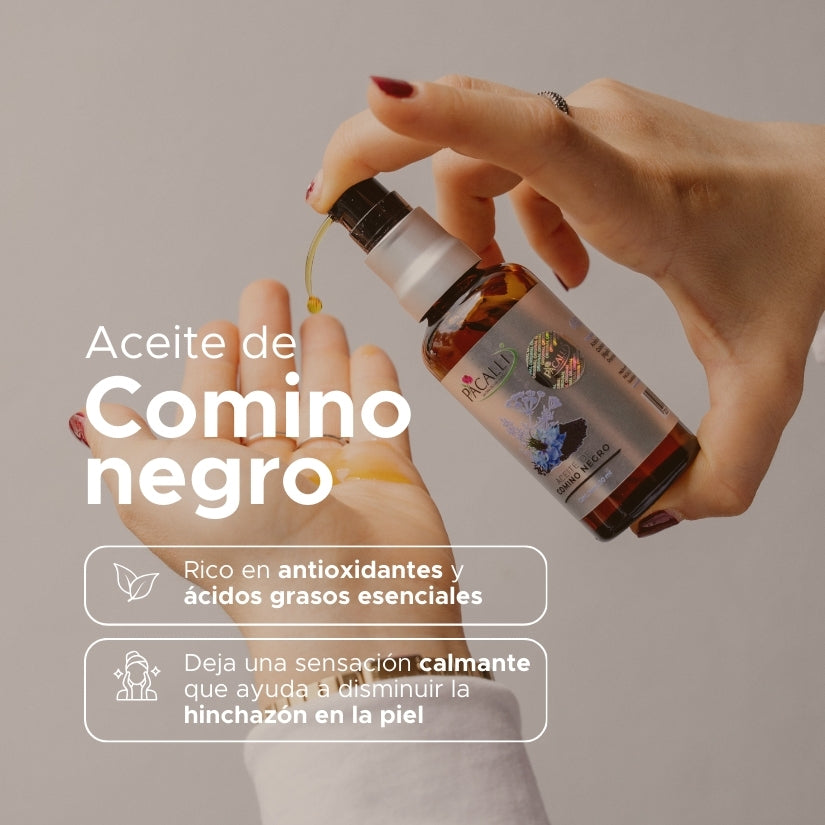 Aceite de Comino Negro PACALLI · Prensado en Frío y Cuidado de Origen Natural · 50 ml