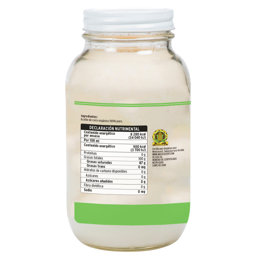 Aceite Comestible Puro de Coco Organico PACALLI · Neutro para Cocina y Repostería · 920 ml