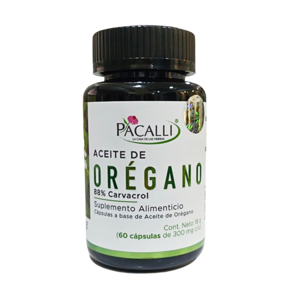 Aceite de orégano (88% carvacrol) · 60 caps
