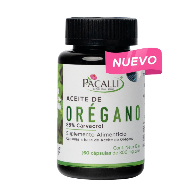 Aceite de orégano (88% carvacrol) · 60 caps