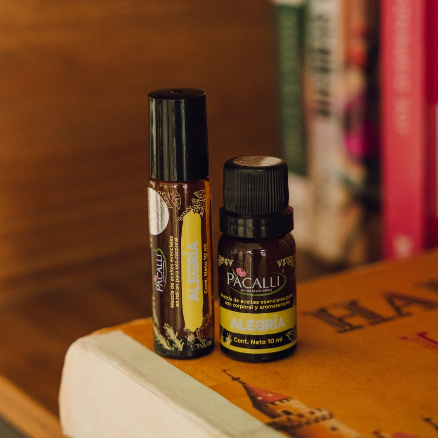 Alegría Mezcla Pura PACALLI · Romero, Patchouli, Jengibre y Bergamota · 10 ml
