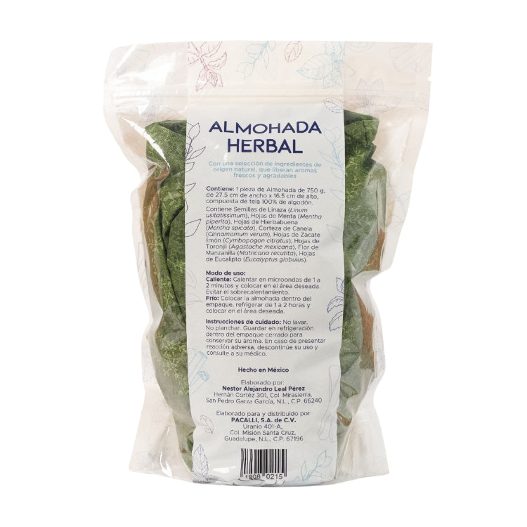 Almohada Herbal PACALLI · Mezcla Natural de Semillas y Hierbas · 720 g