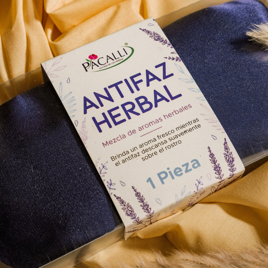 Antifaz Herbal PACALLI · Semillas de Linaza y Flores de Lavanda · 160 g