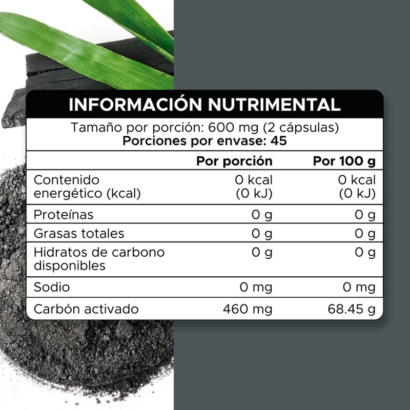 Carbón Activado · 90 caps