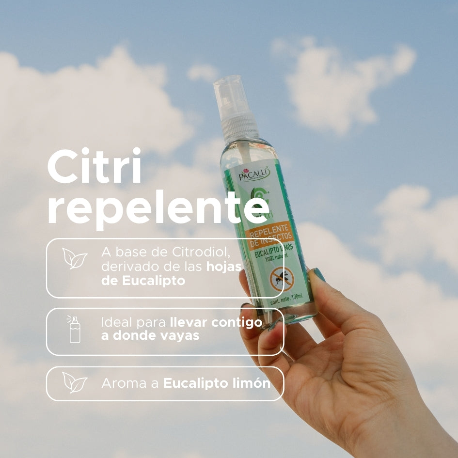 Ci-Tri Repelente de Insectos PACALLI · Con Citrodiol · 130 ml