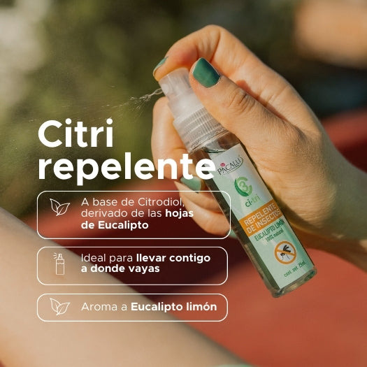 Ci-Tri Repelente de Insectos PACALLI · Con Citrodiol · 25 ml
