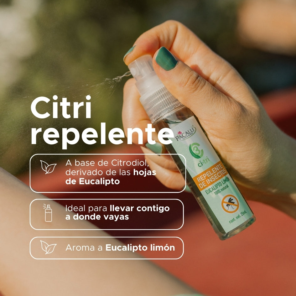 Ci-Tri Repelente de Insectos PACALLI · Con Citrodiol · 25 ml
