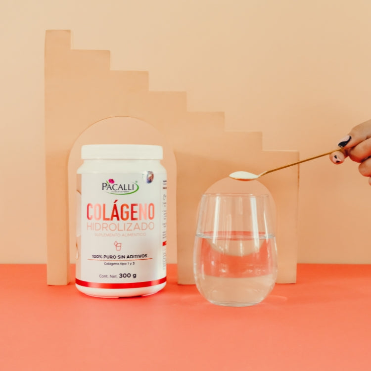 Colágeno Hidrolizado 300 g en polvo Pacalli 100% Puro sin aditivos