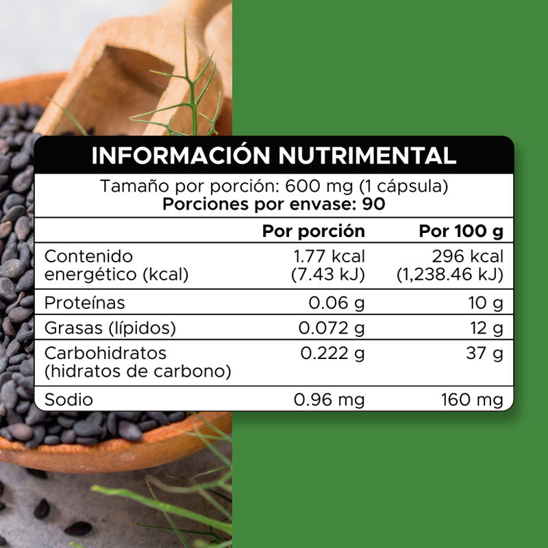 Comino negro · 90 caps