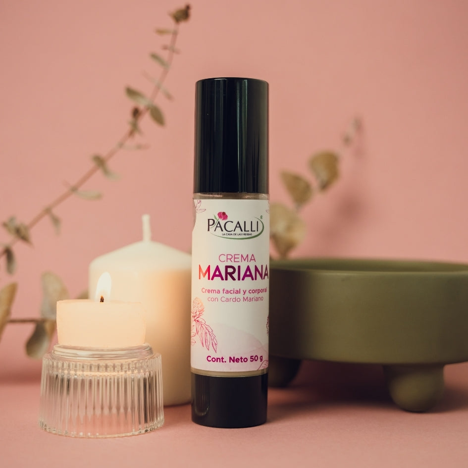 Crema Mariana PACALLI · Crema Facial y Corporal Con Cardo Mariano · 50 g