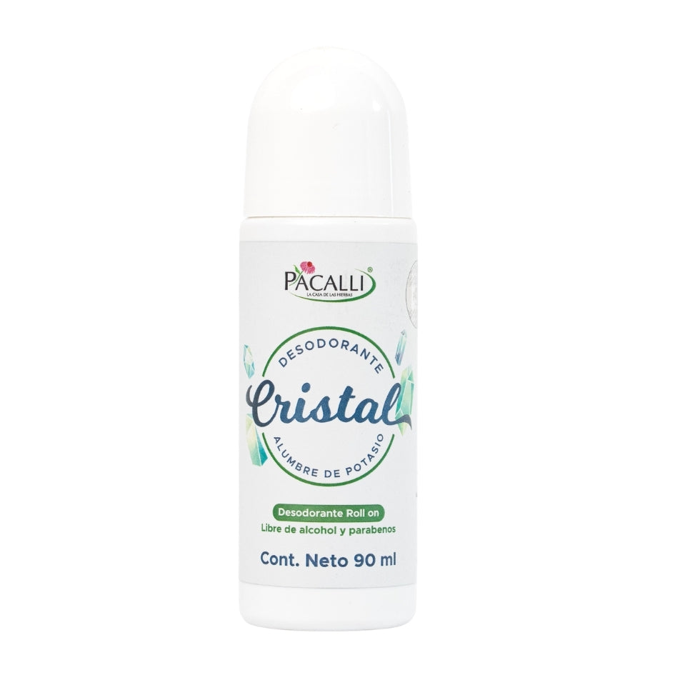 Desodorante de Cristal Roll On PACALLI · Alumbre de Potasio · 90 ml