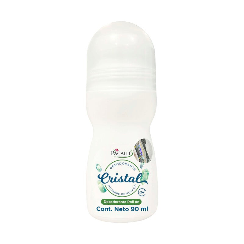 Desodorante de Cristal Roll On PACALLI · Alumbre de Potasio · 90 ml