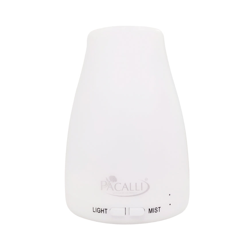 Difusor de Aceites Esenciales PACALLI · Portátil con Luz LED Regulable · 120 ml