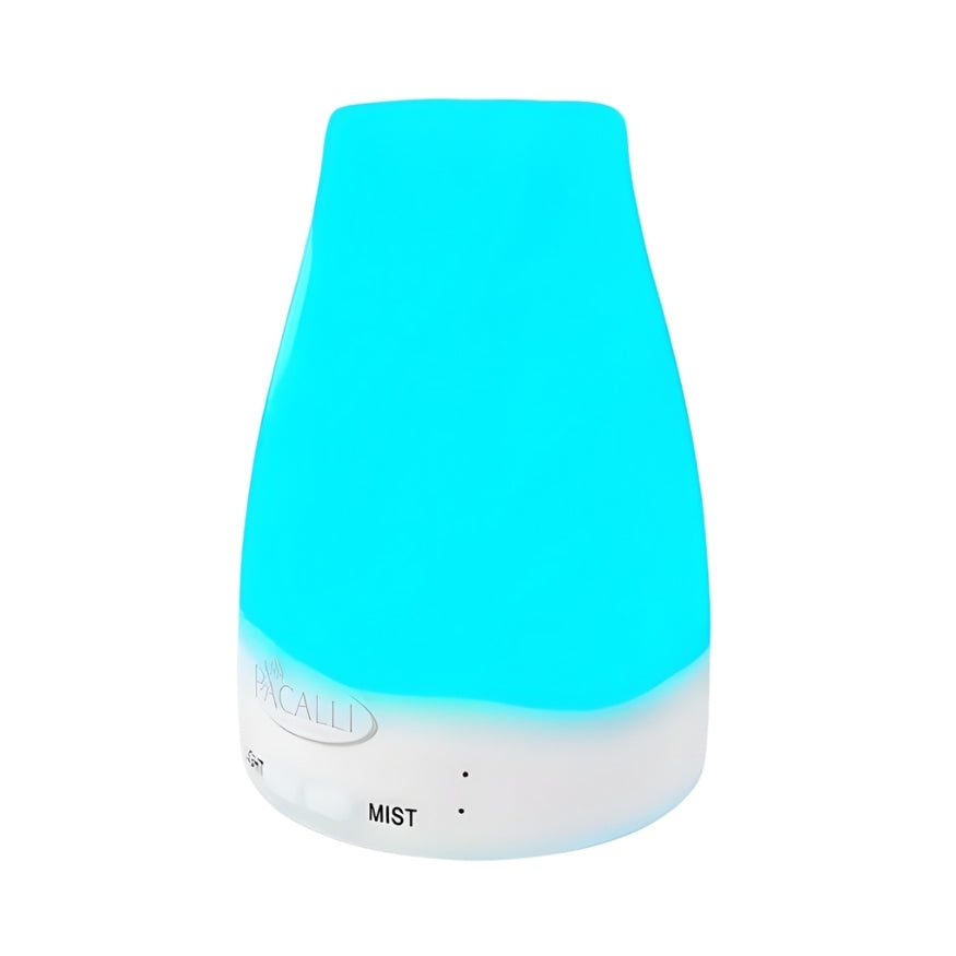 Difusor de Aceites Esenciales PACALLI · Portátil con Luz LED Regulable · 120 ml