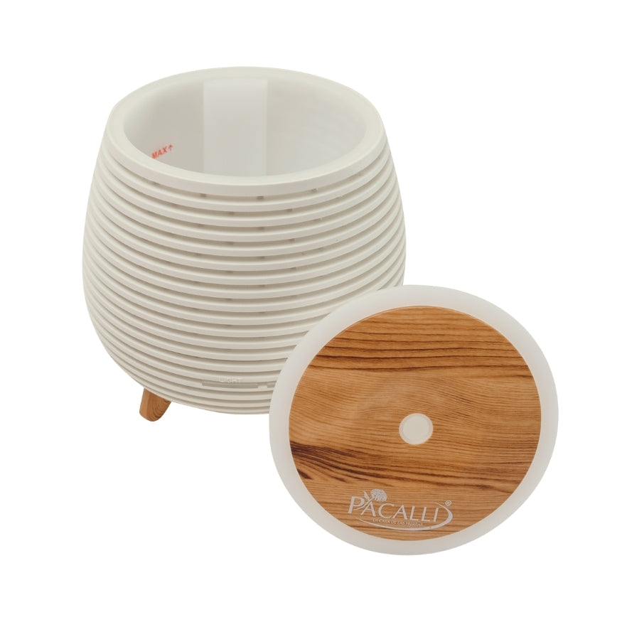 Difusor Deco PACALLI · Portátil y Silencioso con Luz LED Regulable · 140 ml