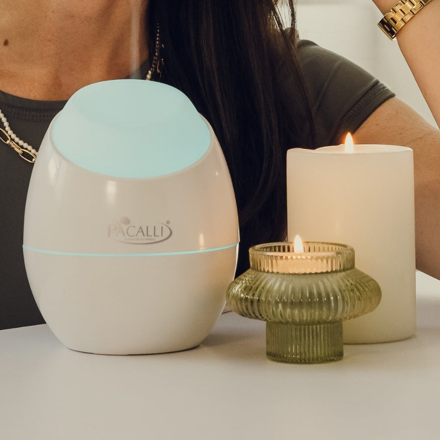 Difusor USB PACALLI · Ultrasonido con Luces LED y Apagado Automático · 120 ml