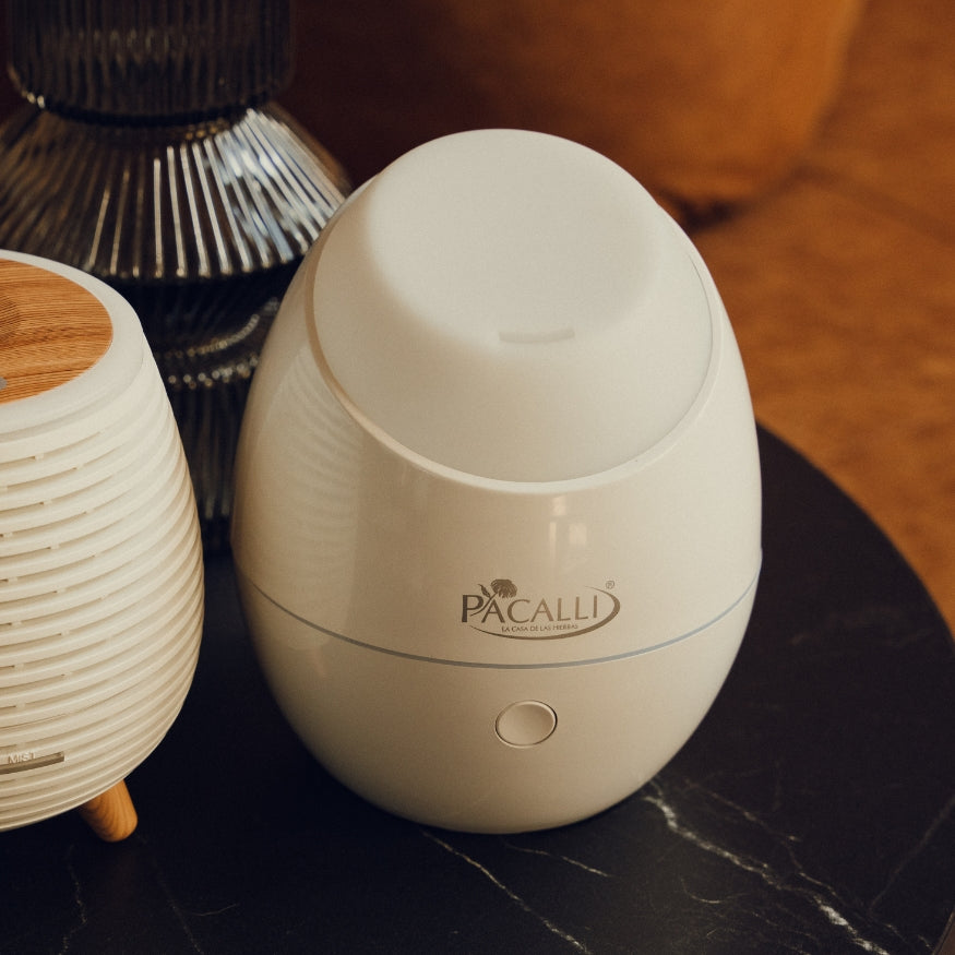 Difusor USB PACALLI · Ultrasonido con Luces LED y Apagado Automático · 120 ml