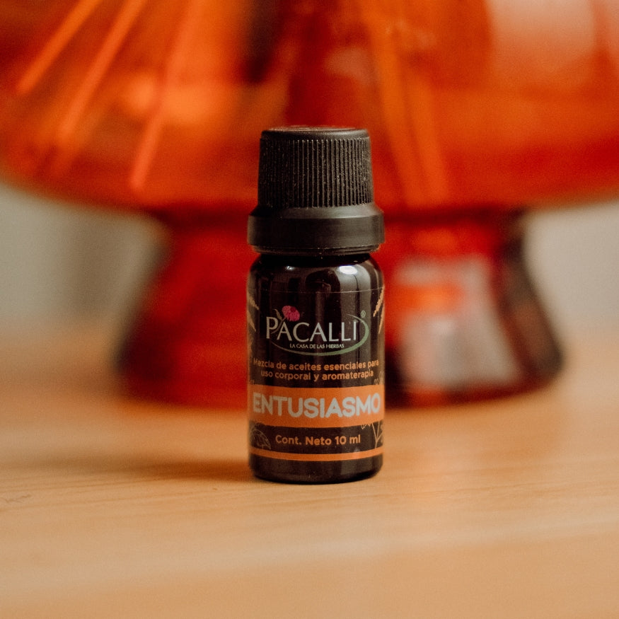 Entusiasmo Mezcla Pura PACALLI · Romero, Bergamota, Lavanda y Geranio · 10 ml