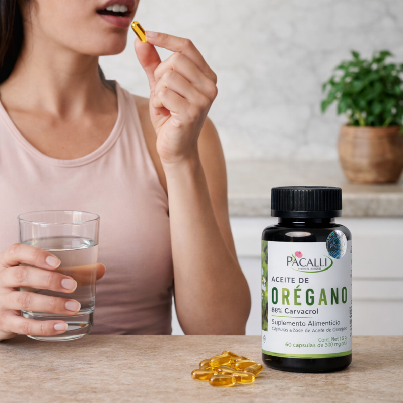 Aceite de orégano (88% carvacrol) · 60 caps