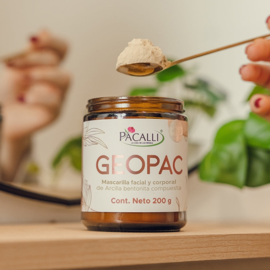 GEOPAC PACALLI · Mascarilla Facial y Corporal de Arcilla Bentonita Compuesta · 200 g