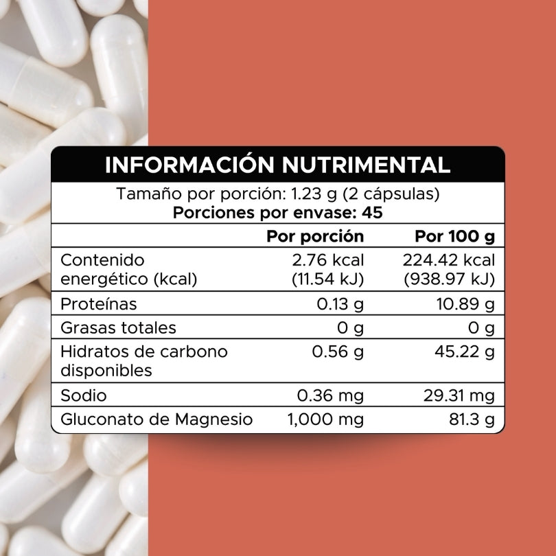 Gluconato de magnesio · 90 caps