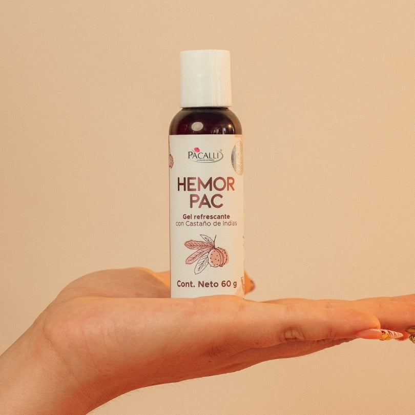 Hemorpac PACALLI · Gel Refrescante con Hamamelis, Castaño de Indias, Gotu Kola y Caléndula · 60 g