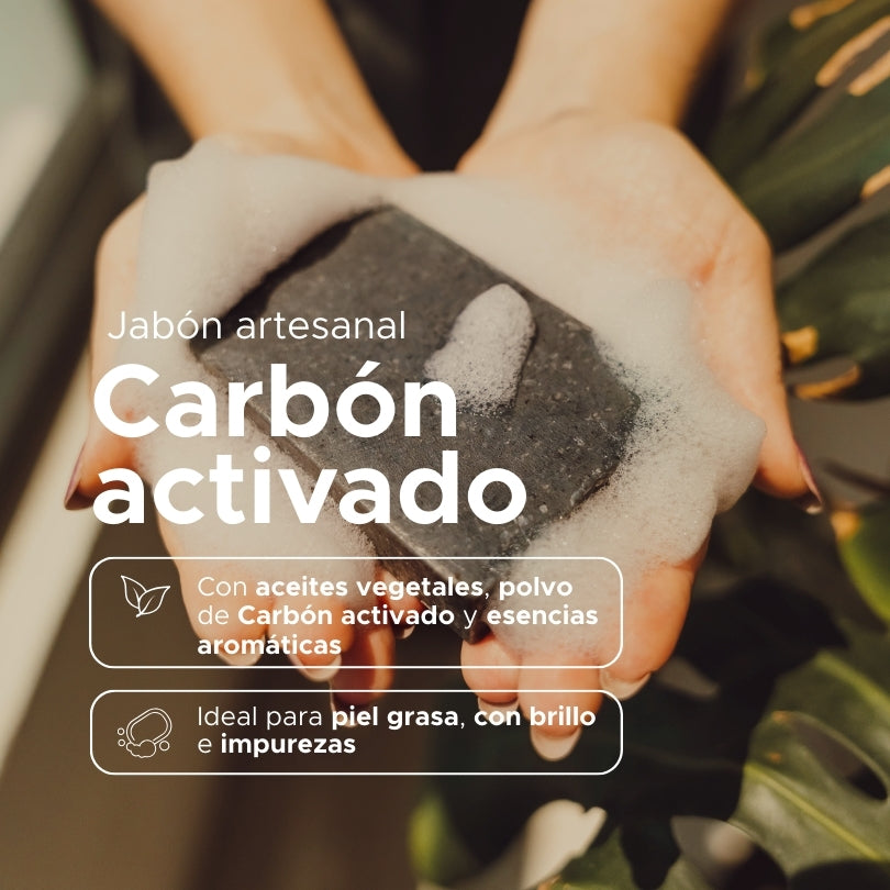 Jabón Artesanal de Carbón Activado PACALLI · 100 g