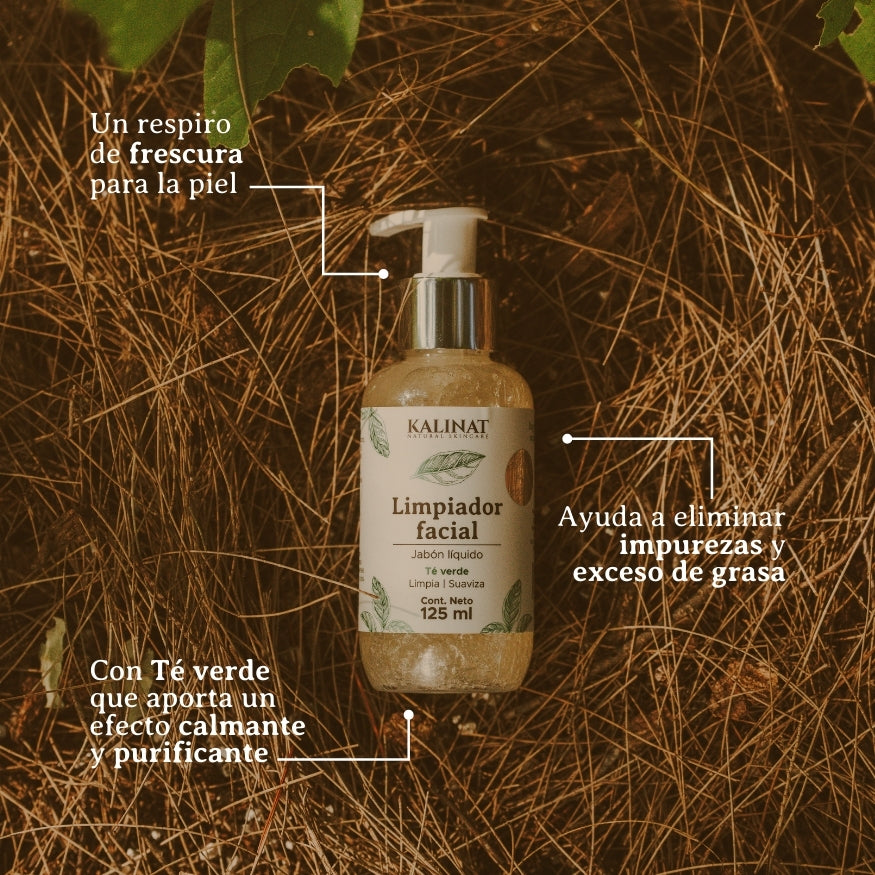 Limpiador facial Kalinat con Té verde · 125 ml