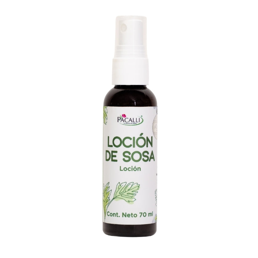 Loción de Sosa PACALLI · Extracto de Sosa, Larrea y Aceites de Origen Natural · 70 ml