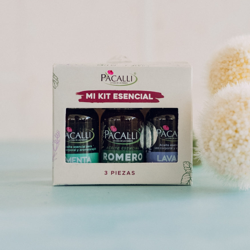 Mi Kit Esencial PACALLI · Lavanda, Menta y Romero · 3 x 10 ml