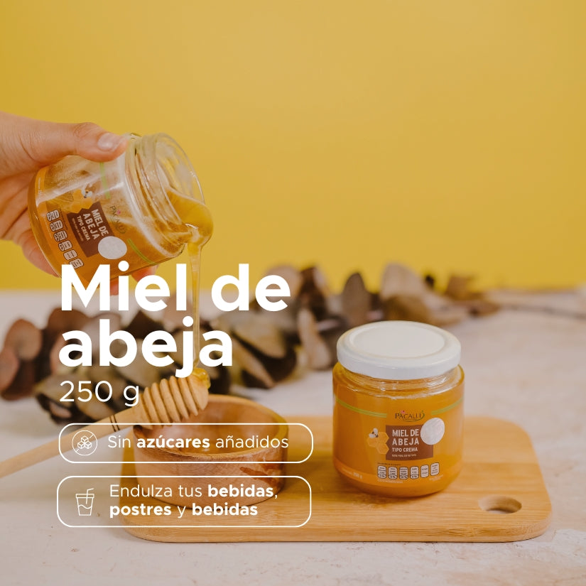Miel de Abeja Tipo Crema PACALLI · Textura Mantequilla · 250 g