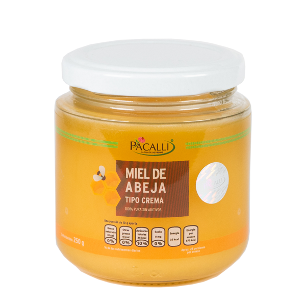 Miel de Abeja Tipo Crema PACALLI · Textura Mantequilla · 250 g