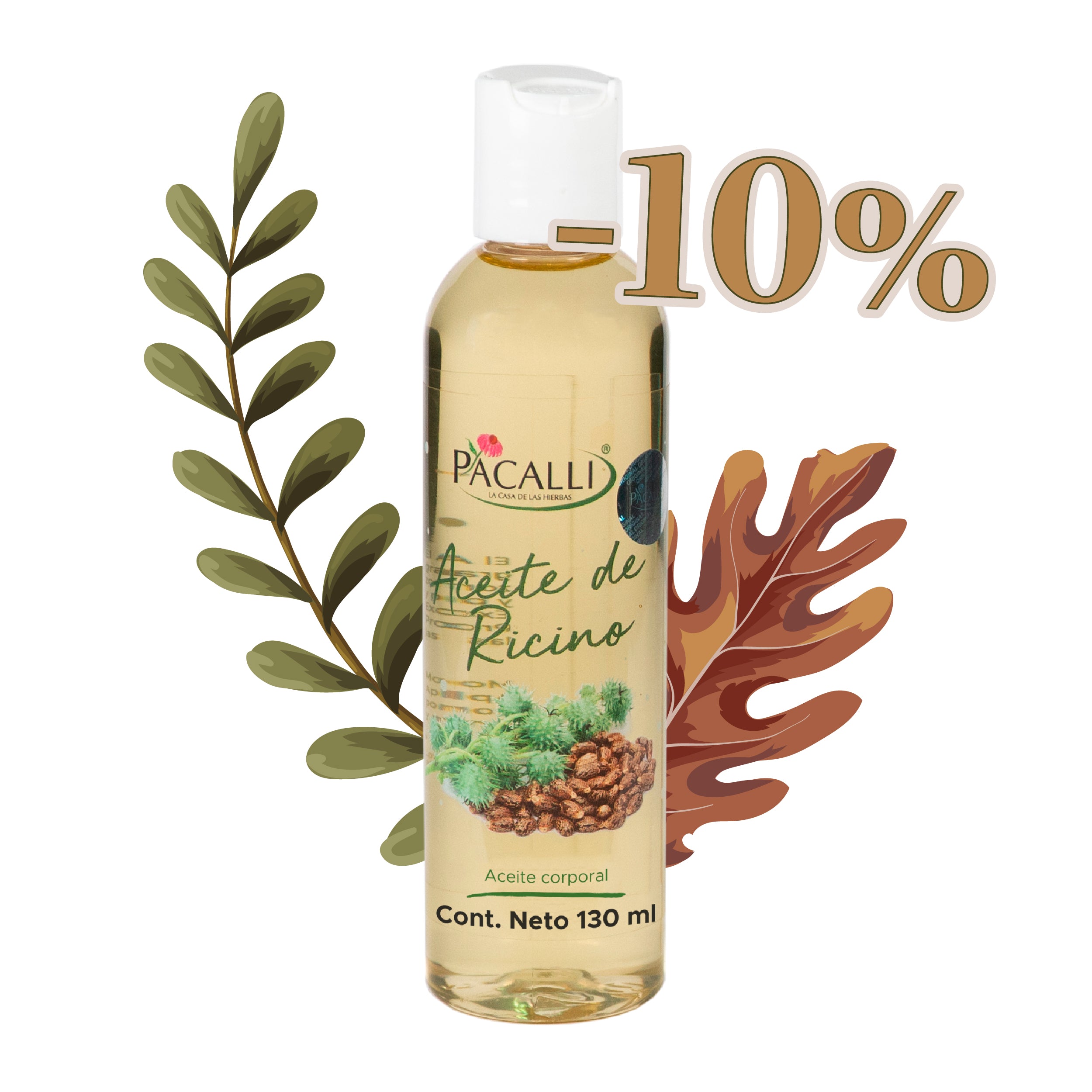 Aceite de Ricino PACALLI · Cuidado Natural y Hidratación · 130 ml