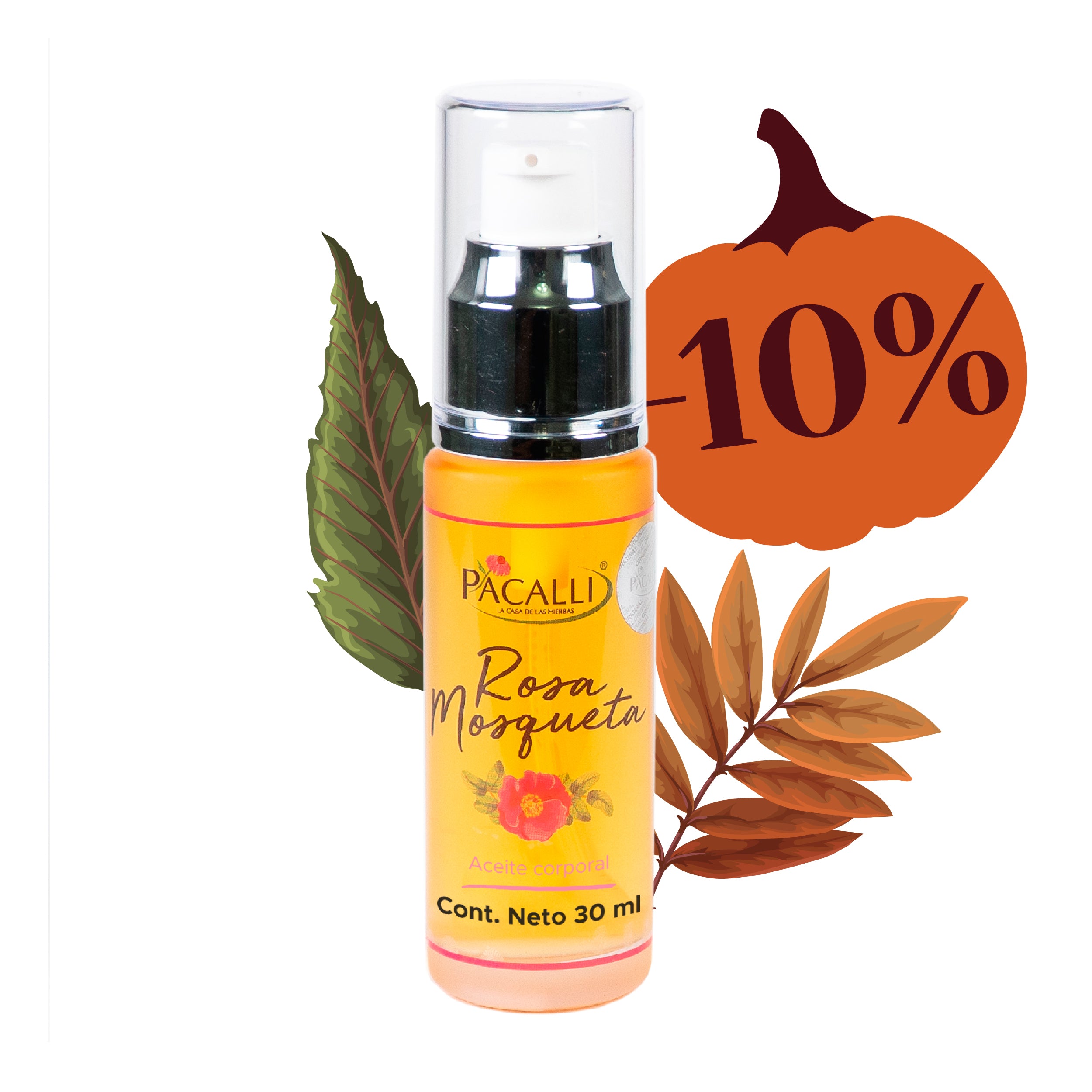 Aceite de Rosa Mosqueta PACALLI · Pureza Natural y Cuidado · 30 ml