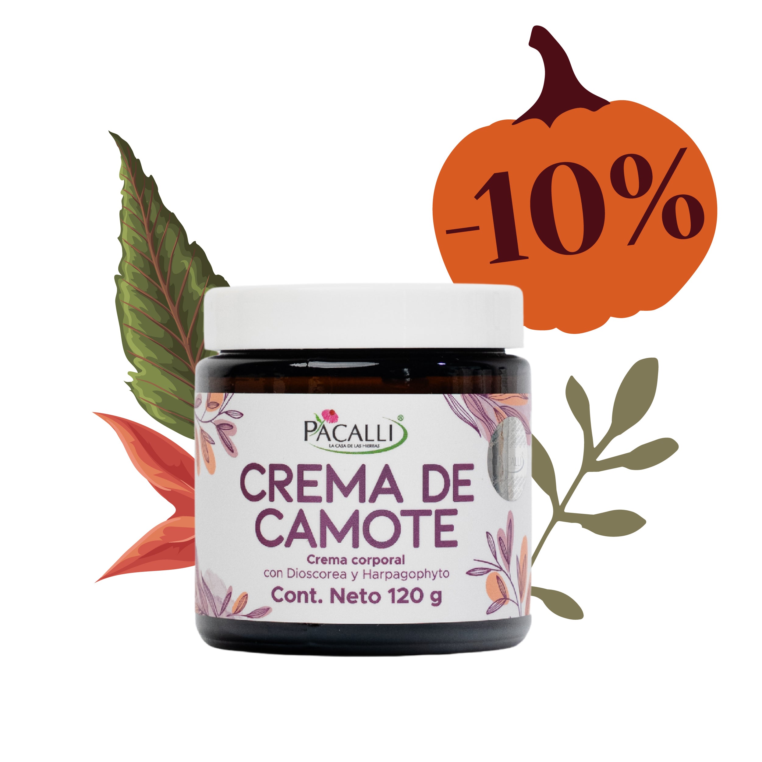 Crema de Camote PACALLI · Crema Muscular con Dioscorea y Harpagophyto · 120 g