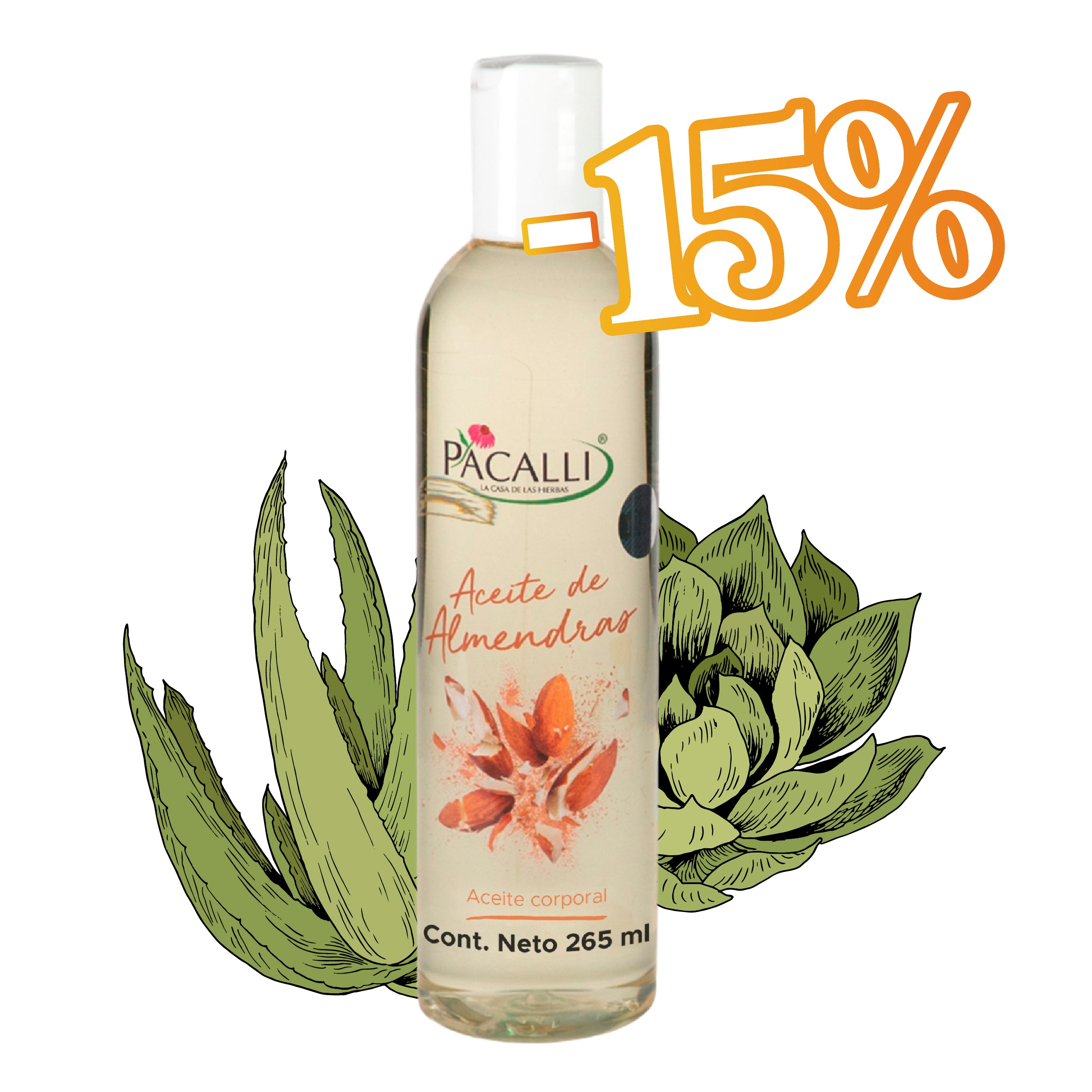 Aceite de Almendras PACALLI · Hidratación Natural · 265 ml