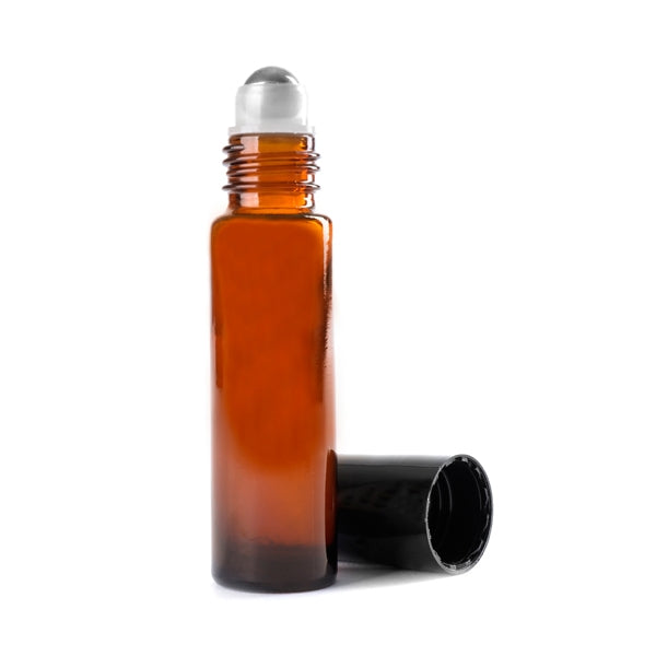 Envase Roll On Ámbar PACALLI · Ideal para Mezclas de Aromaterapia · 10 ml