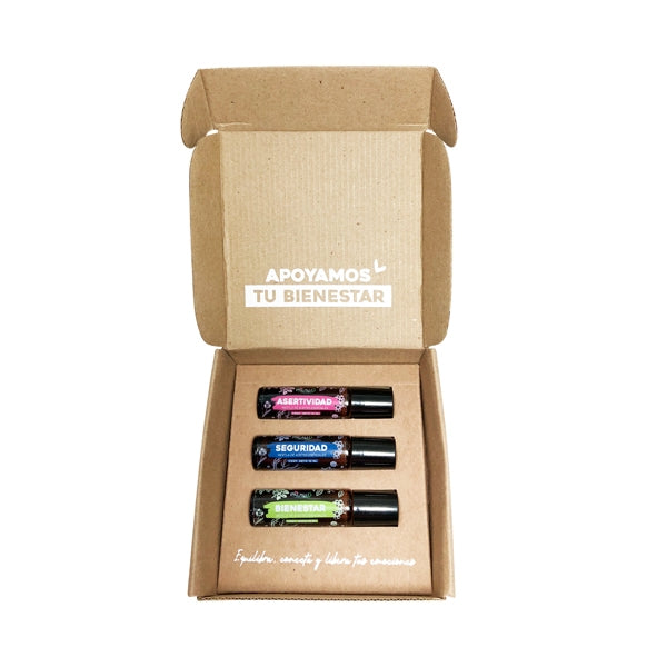 Caja de regalo con listón (Roll on-aceites esenciales)