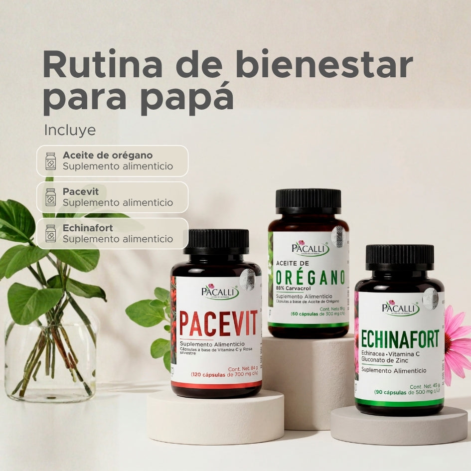 Rutina de bienestar para Papá · Colección día del Padre PACALLI
