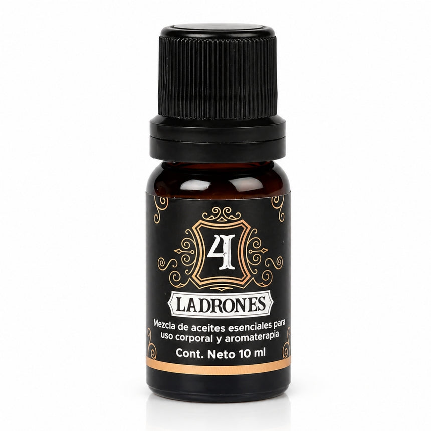 Mezcla Aromática 4 Ladrones (Thieves) · Aceites Esenciales 100% Puros · 10 ml