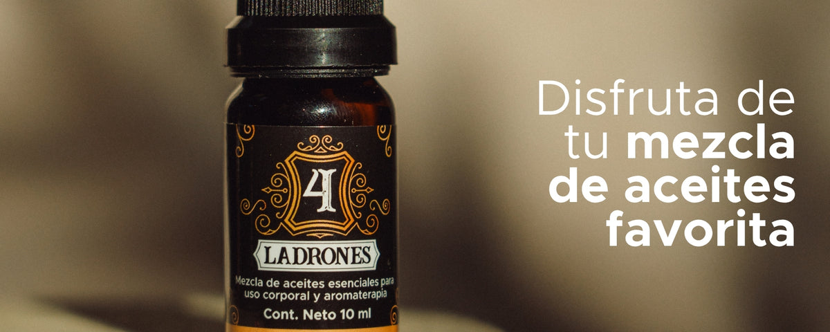Mezcla Aromática 4 Ladrones (Thieves) PACALLI · Aceites Esenciales 100% Puros · 10 ml