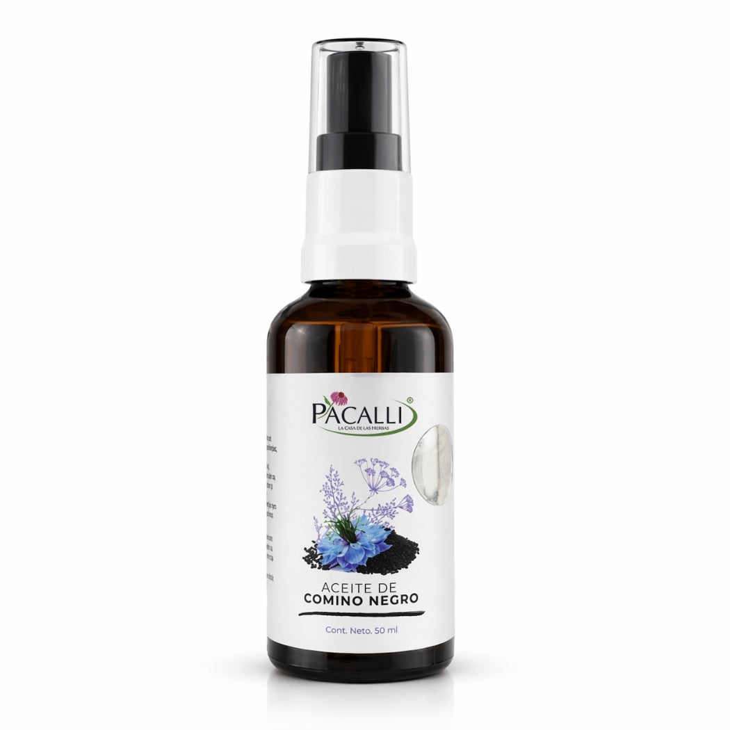 Aceite de Comino Negro PACALLI · Prensado en Frío y Cuidado de Origen Natural · 50 ml
