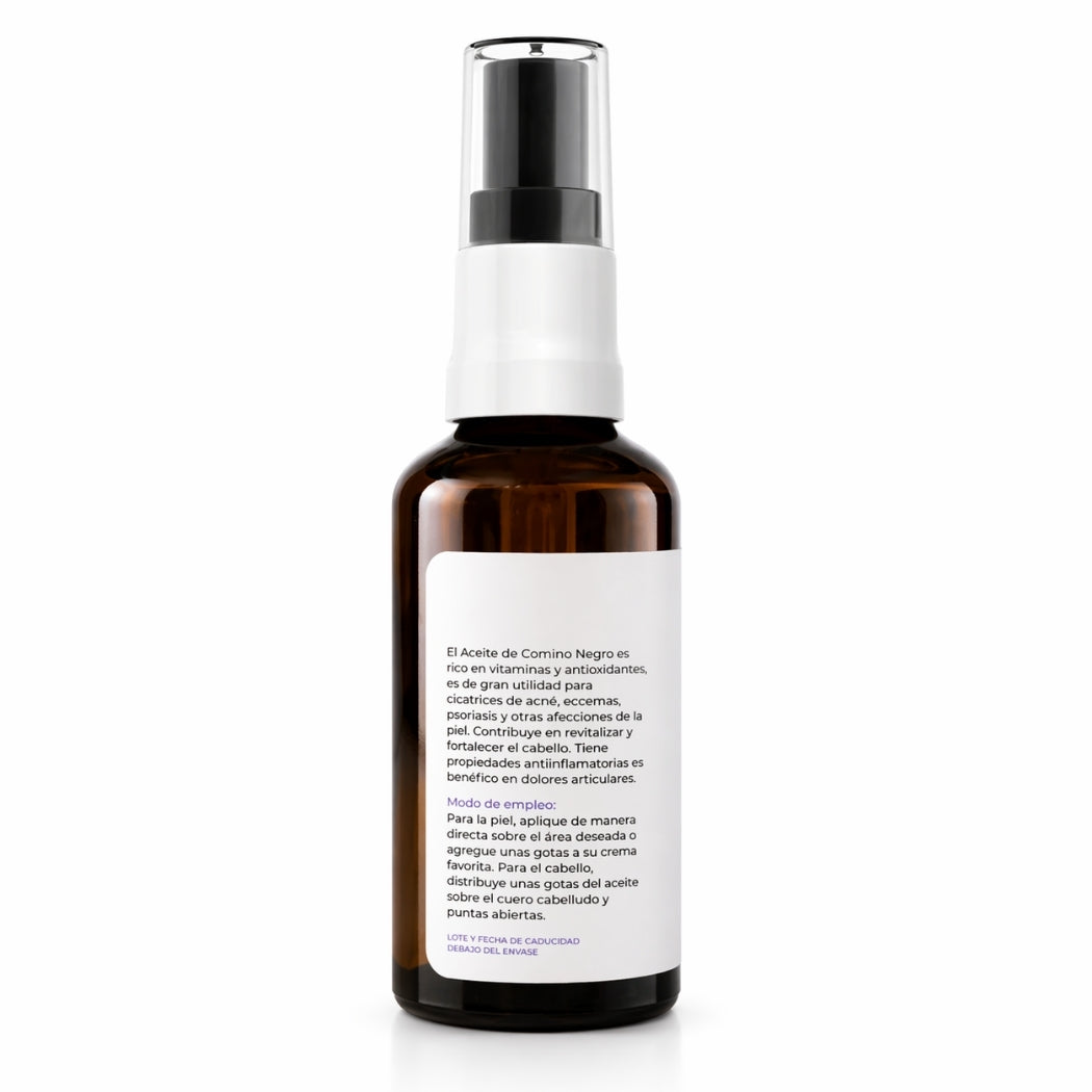 Aceite de Comino Negro PACALLI · Prensado en Frío y Cuidado de Origen Natural · 50 ml