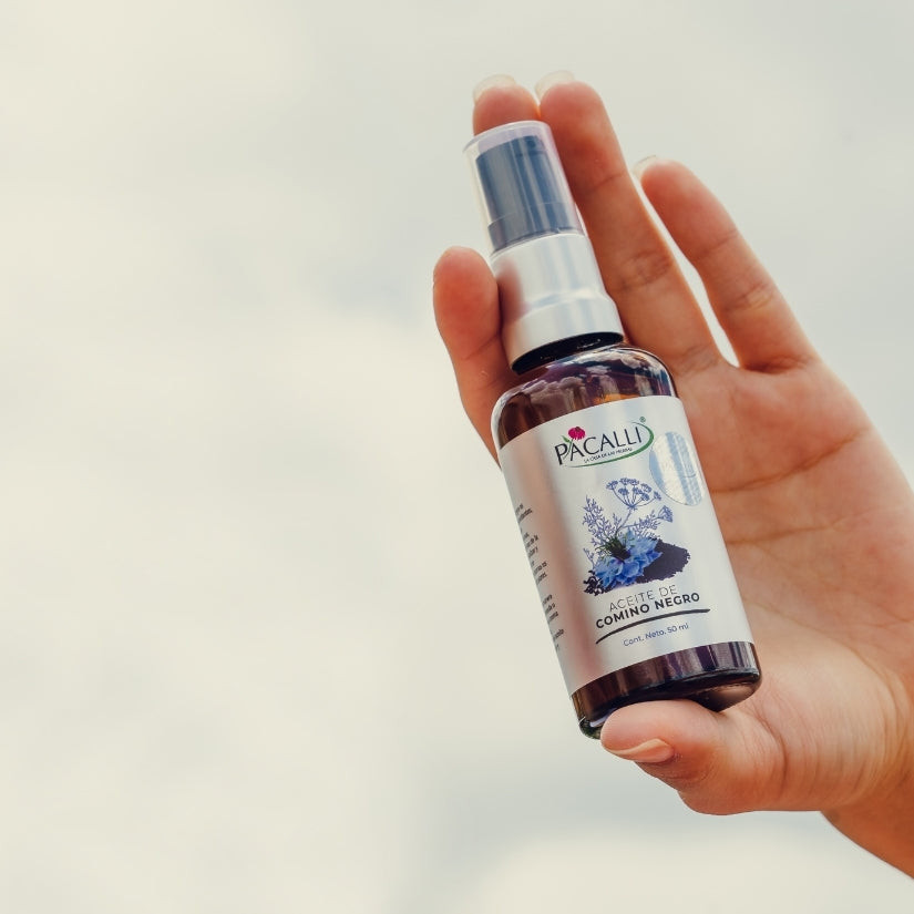 Aceite de Comino Negro PACALLI · Prensado en Frío y Cuidado de Origen Natural · 50 ml
