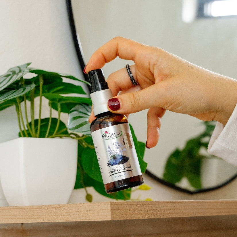 Aceite de Comino Negro PACALLI · Prensado en Frío y Cuidado de Origen Natural · 50 ml