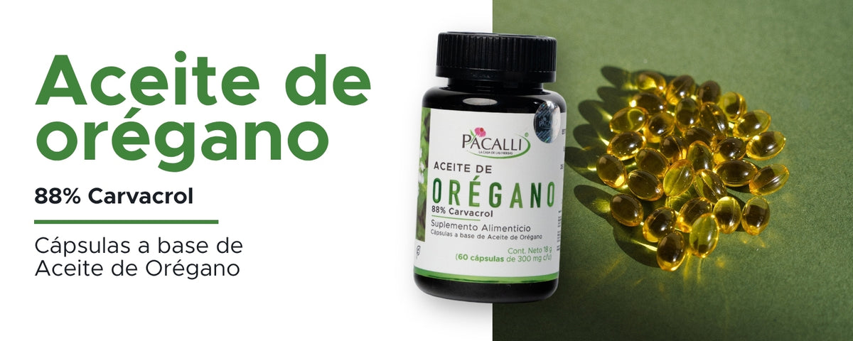 Aceite de orégano (88% carvacrol) · 60 caps