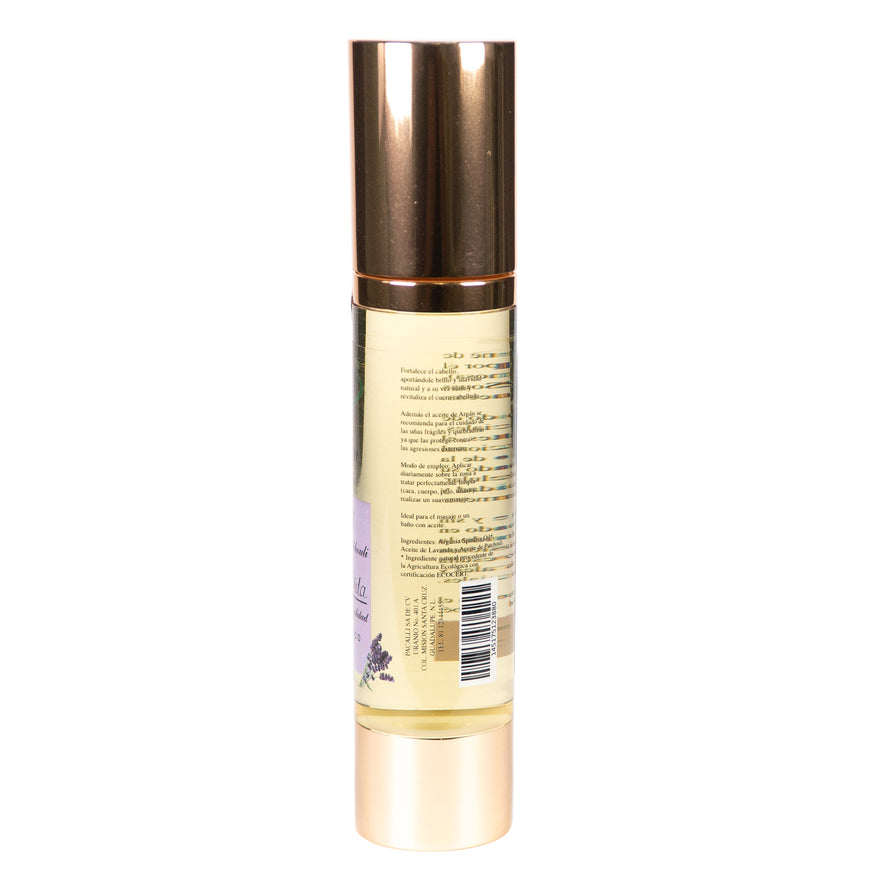 Aceite de Argán Fase II PACALLI con Aceite Esencial de Lavanda y Patchouli · Hidratación y Cuidado Natural · 50 ml