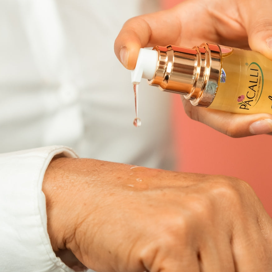 Aceite de Argán Fase II PACALLI con Aceite Esencial de Lavanda y Patchouli · Hidratación y Cuidado Natural · 50 ml