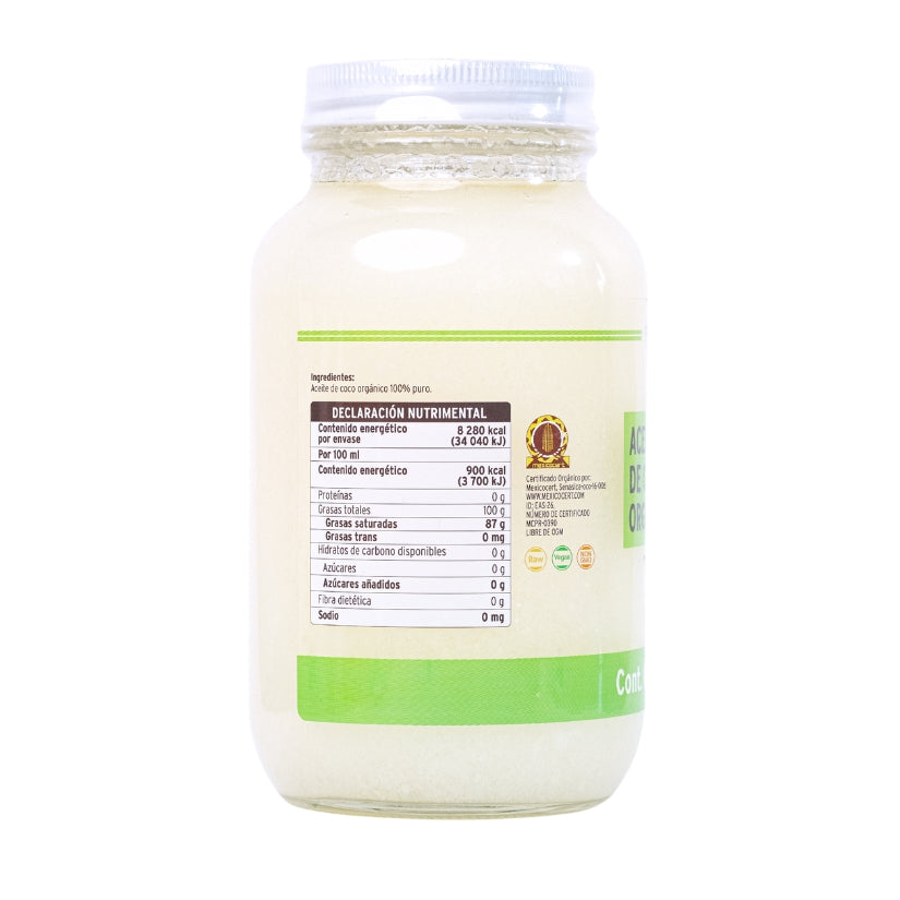 Aceite Comestible Puro de Coco Organico PACALLI · Neutro para Cocina y Repostería · 920 ml