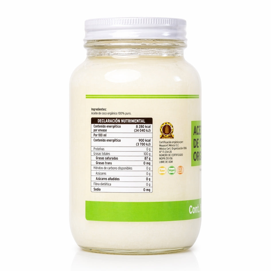 Aceite Comestible Puro de Coco Organico PACALLI · Neutro para Cocina y Repostería · 920 ml